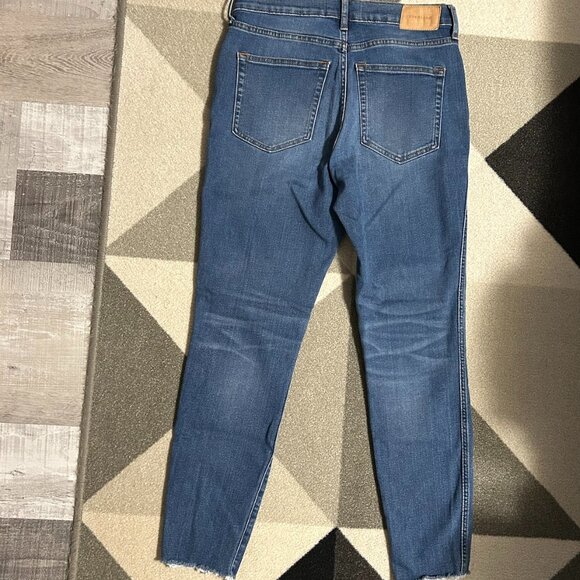 Everlane Exposed BUTTON FLY Raw Hem Skinny Ankle Jeans Women's Size 27 - Picture 6 of 10